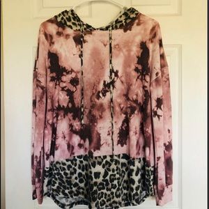 New Hooded Long Sleeve Shirt Leopard